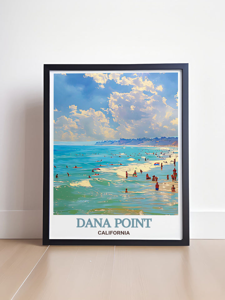 Bring the allure of Doheny State Beach into your home with this exquisite wall art. Ideal for California decor enthusiasts this print captures the serene and captivating essence of Doheny State Beachs coastal charm.
