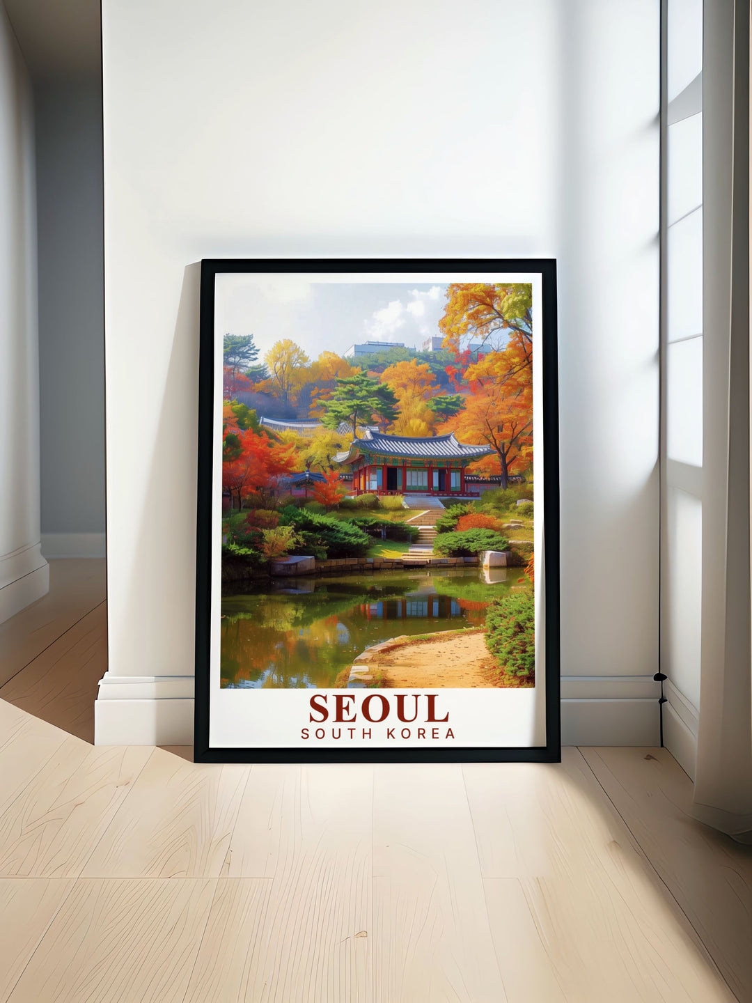 Stunning Seoul Wall Art featuring Changdeokgung Palace bringing the charm of South Korea into your home with elegant prints perfect for gifts and decor