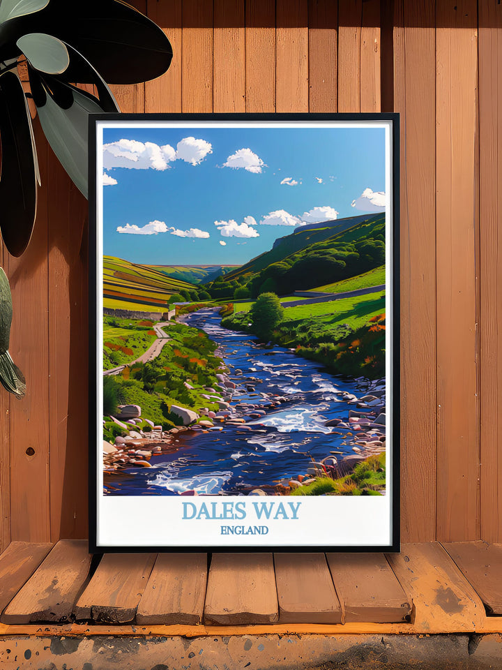 Gallery wall art showing the stunning vistas of Wharfedale, highlighting its natural beauty and peaceful surroundings in Yorkshire.