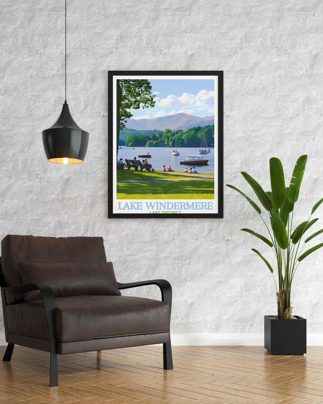 The Lake District Travel Print captures the breathtaking beauty of Lake Windermere and Fell Foot Park, offering a serene escape into one of Englands most iconic natural landscapes. This artwork is perfect for adding a touch of outdoor elegance to any room.