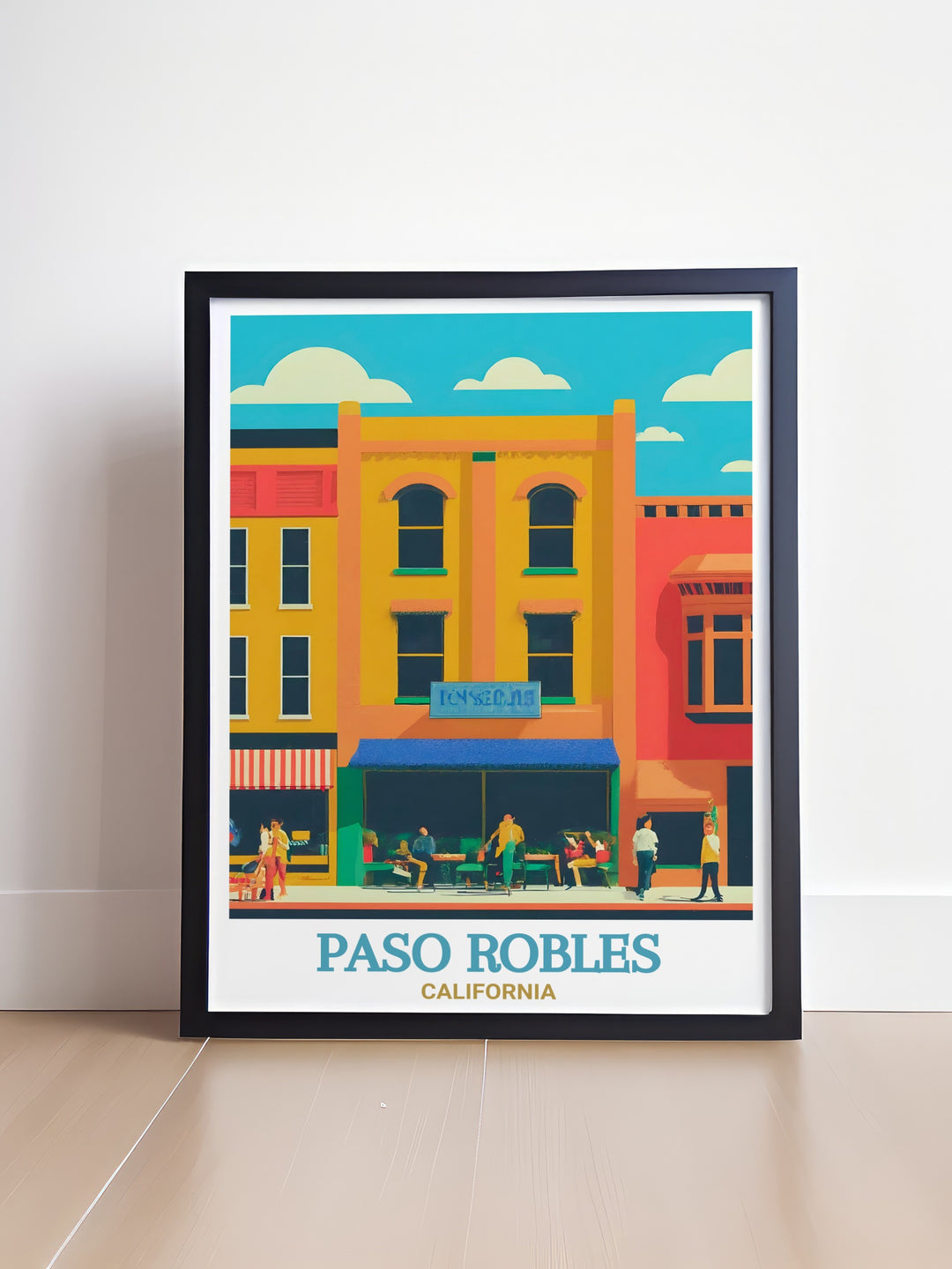 This Paso Robles poster print is a great way to bring a touch of Californias wine country into your living space. Featuring Downtown Paso Robles, its ideal for those who love art and travel.