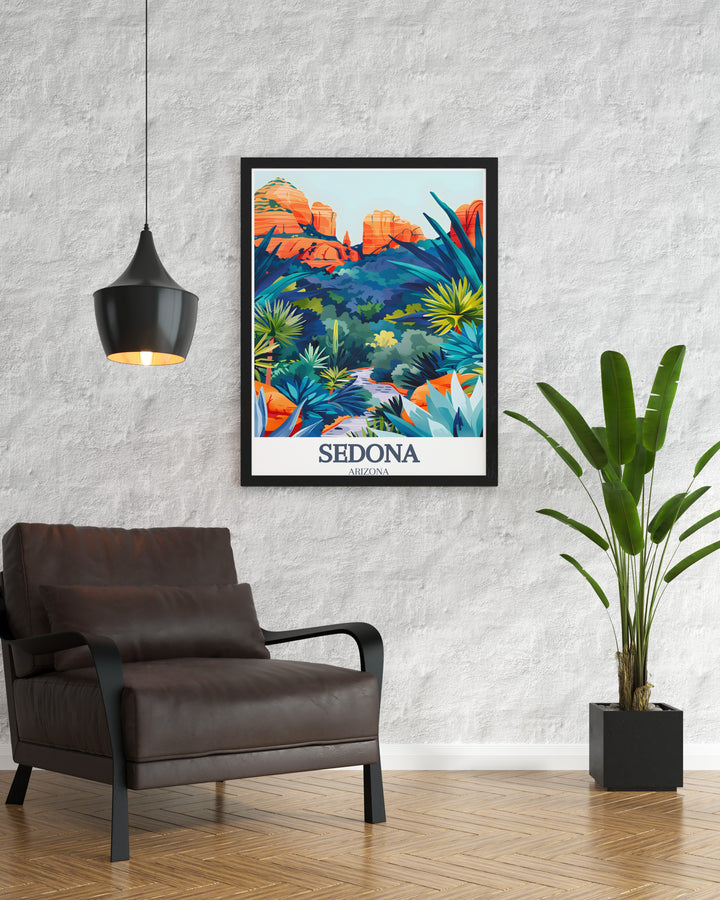 Arizona Poster featuring Cathedral Rock and Oak Creek Canyon with stunning imagery and rich hues ideal for enhancing your home with the natural charm of Sedona and making a memorable gift for nature lovers.