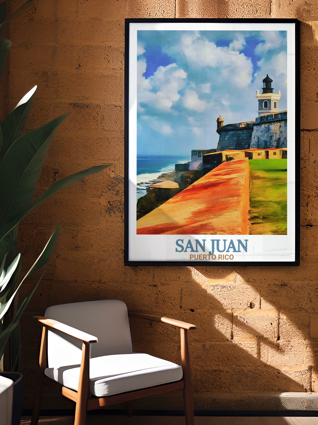 This San Juan art print of Castillo San Felipe del Morro captures the architectural beauty of Puerto Rico. The perfect Caribbean travel gift for birthdays anniversaries or holidays and an excellent choice for home decor.