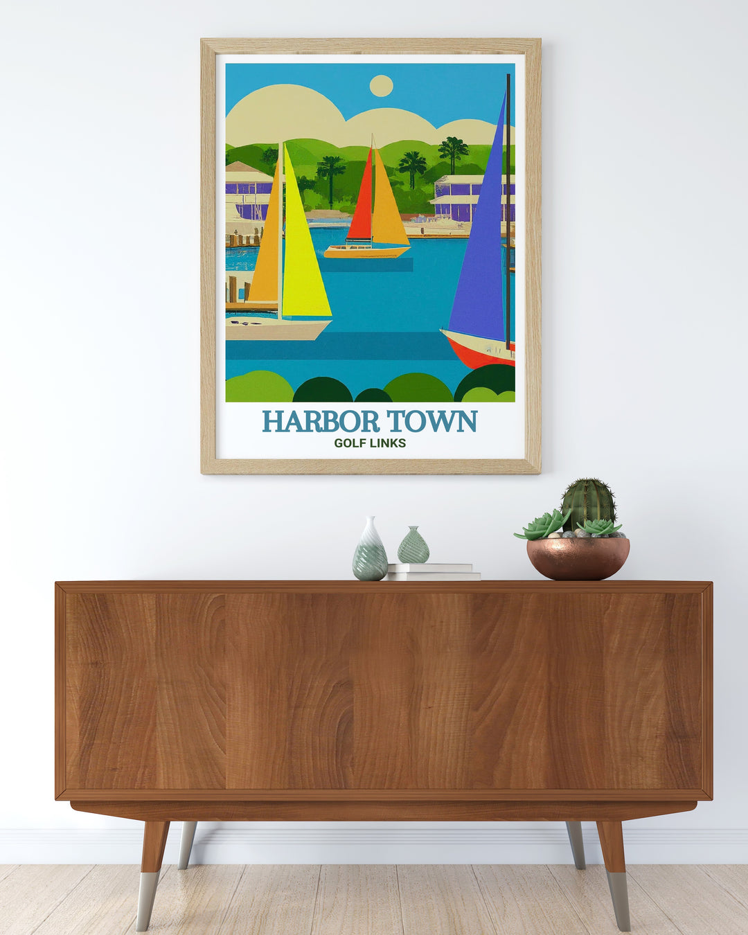 Elegant home decor with Harbour Town Marina modern art pieces showcasing intricate details and vibrant colors for a standout addition.