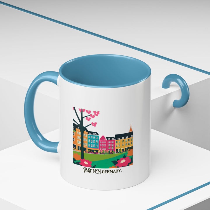 Bring the spirit of Bonn into your home with this elegantly crafted mug. Featuring vibrant artwork inspired by the city, it is dishwasher-safe and perfect for hot beverages, making it an excellent keepsake.