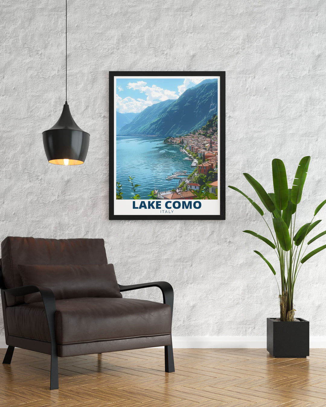 High quality Lake Como Art Print with Menaggio scenery perfect for adding sophistication to your home and birthday gifts