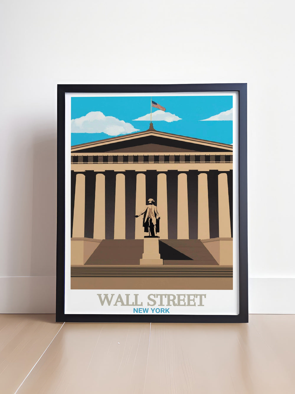 Federal Hall Canvas Art celebrates the birthplace of American government, featuring intricate details of the iconic building set against the backdrop of Wall Street. Its a must have for anyone fascinated by American history and New Yorks landmarks.