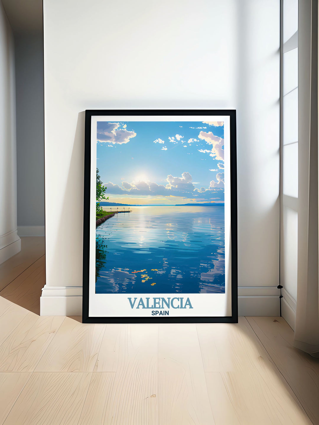 A beautiful combination of Spains urban and natural beauty, this Valencia and Albufera art print is a wonderful reminder of the joys of travel. The print showcases the elegance of Valencias architecture with the calm of Albufera, perfect for any room.