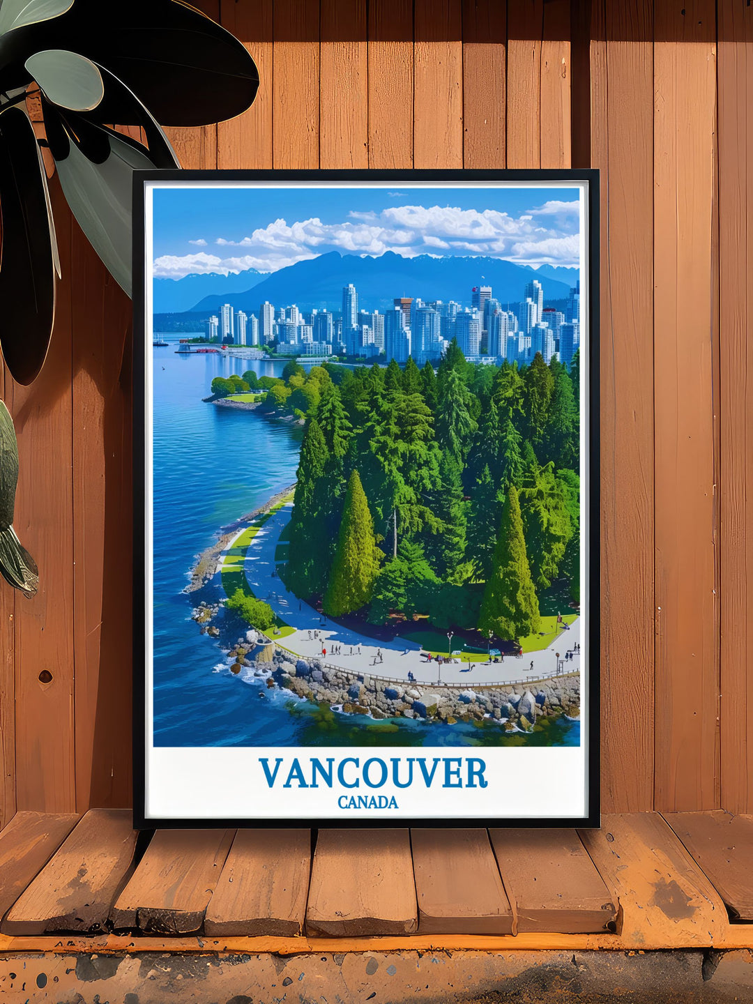 This vibrant illustration of Stanley Park brings its natural beauty and historical significance into your home. Ideal for nature and history lovers, it features detailed depictions of the parks landmarks and lush landscapes, adding a touch of tranquility to any space.
