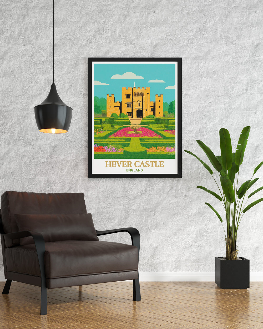 Stunning Hever Castle Gardens print with vibrant colors and intricate details ideal for adding elegance to any living space