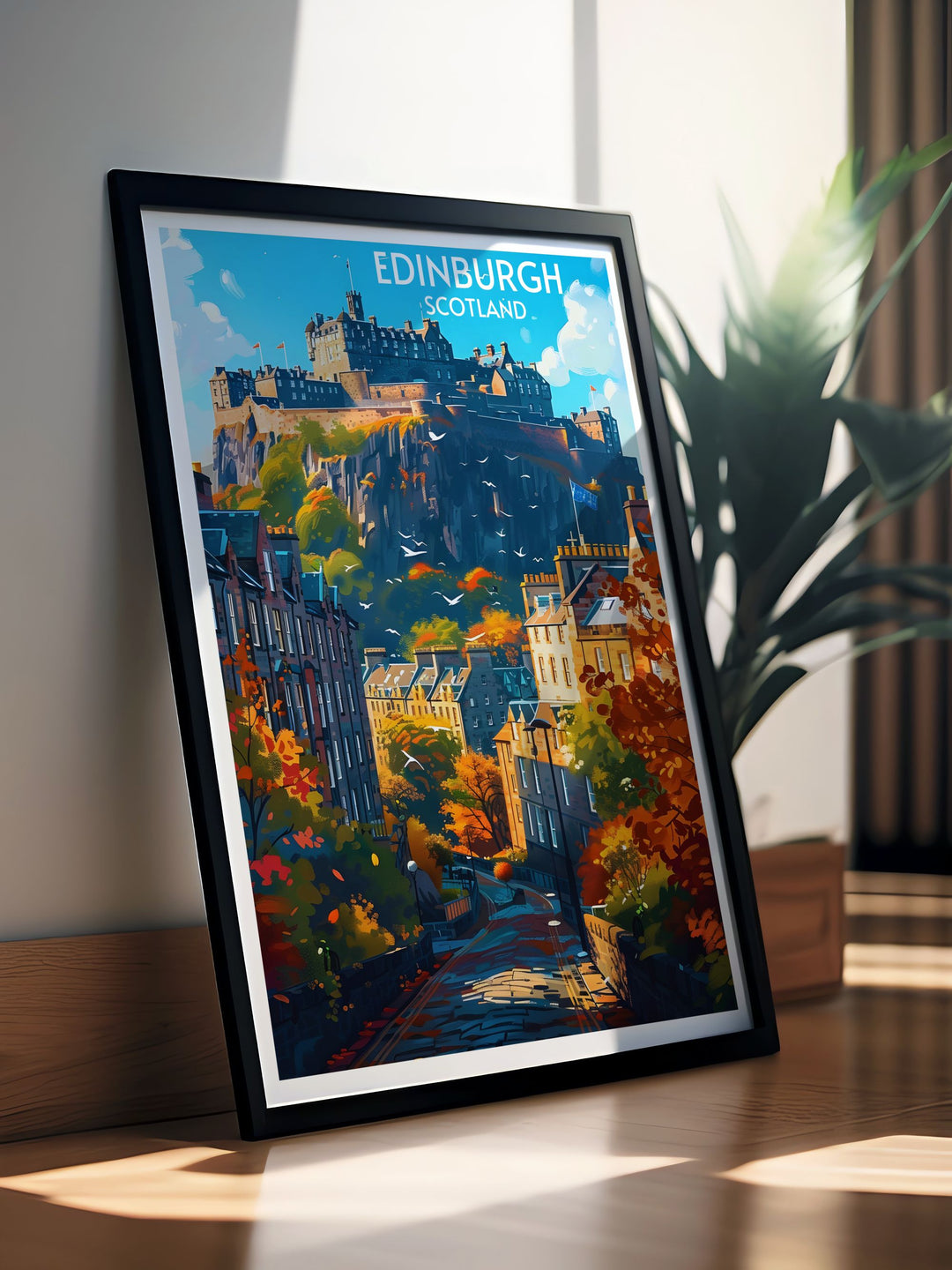 Classic Edinburgh Castle Art Poster featuring intricate designs of the iconic castle perfect for adding a historical touch to your home