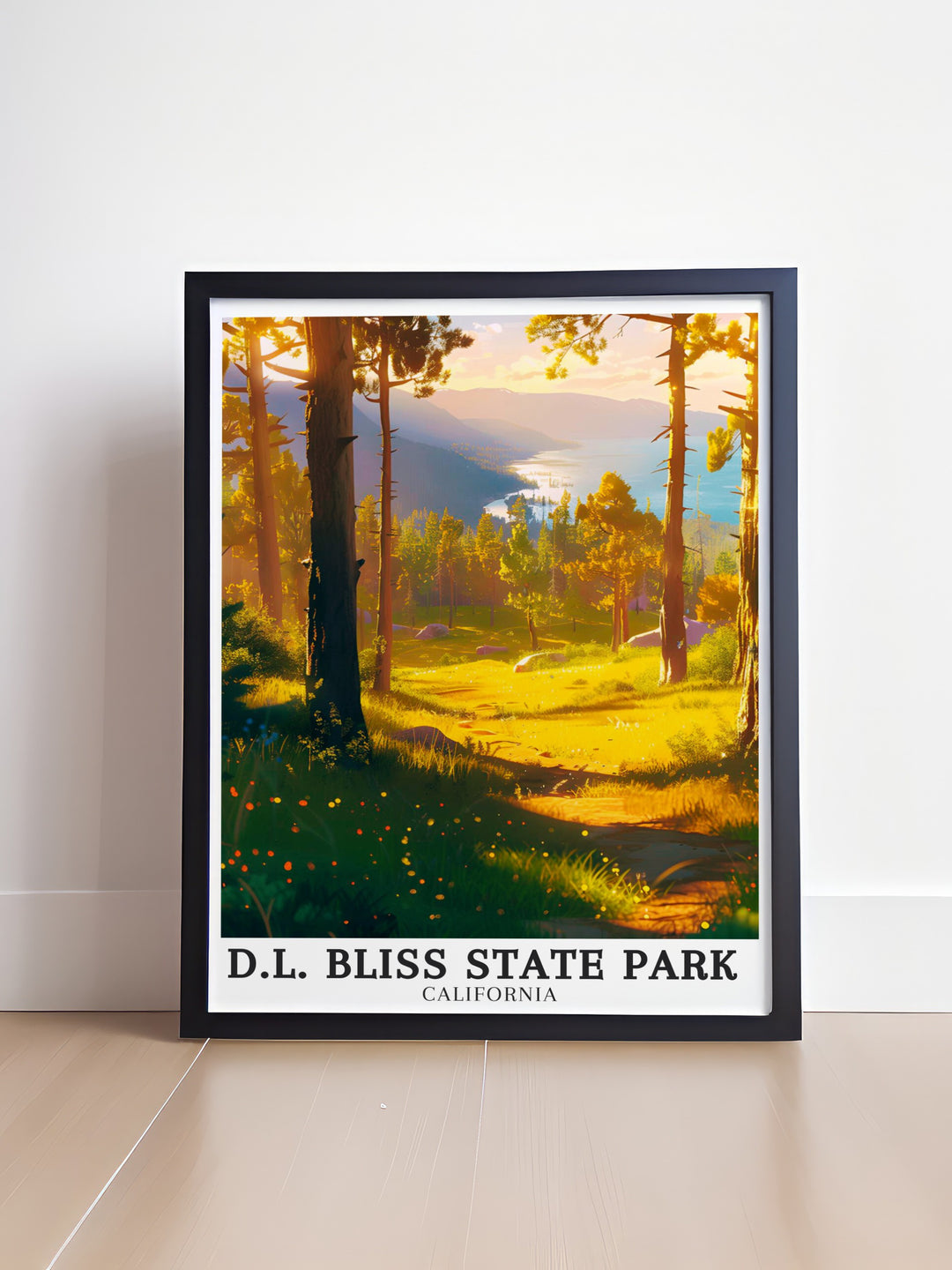 Discover the timeless elegance of Emerald Bay Lake Tahoe wall art showcasing the serene landscapes of Bliss State Park. These California art prints are perfect for creating a calming atmosphere in your living room or office offering a touch of nature's beauty