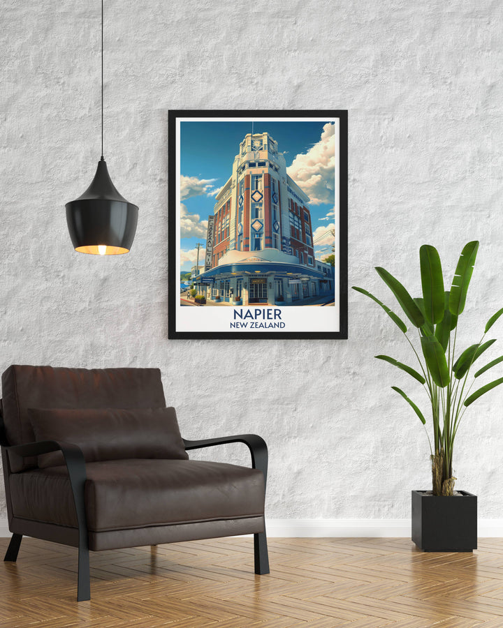 The Masonic Hotel Elegant Décor Print showcasing the historic and architectural beauty of Napiers renowned hotel perfect for stylish and sophisticated home interiors