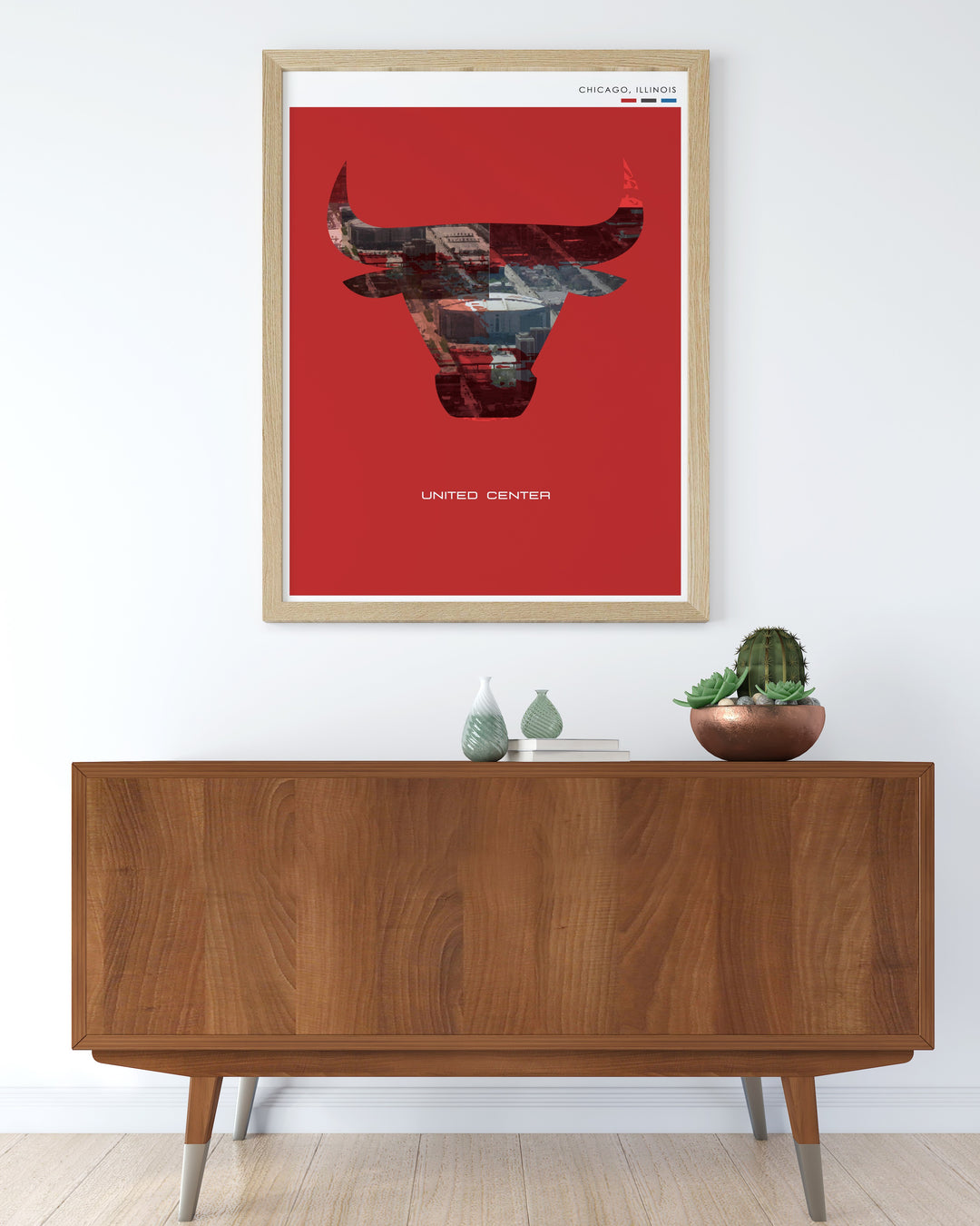 A must have for any hockey fan this United Center travel poster highlights the excitement of the Chicago Blackhawks Stanley Cup victories and features iconic imagery of the teams legendary players