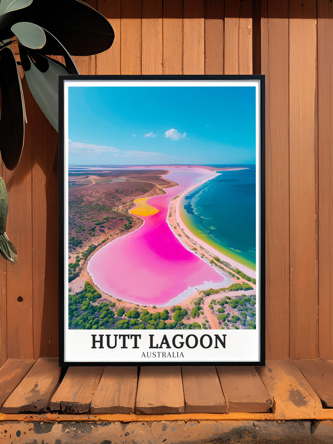 Add a touch of Australia to your decor with this Hutt Lagoon Art featuring the breathtaking Pink lake Kalbarri This Australia Travel Art piece is a must have for those looking to bring the vibrant colors and serene atmosphere of Australias unique landscapes into their homes