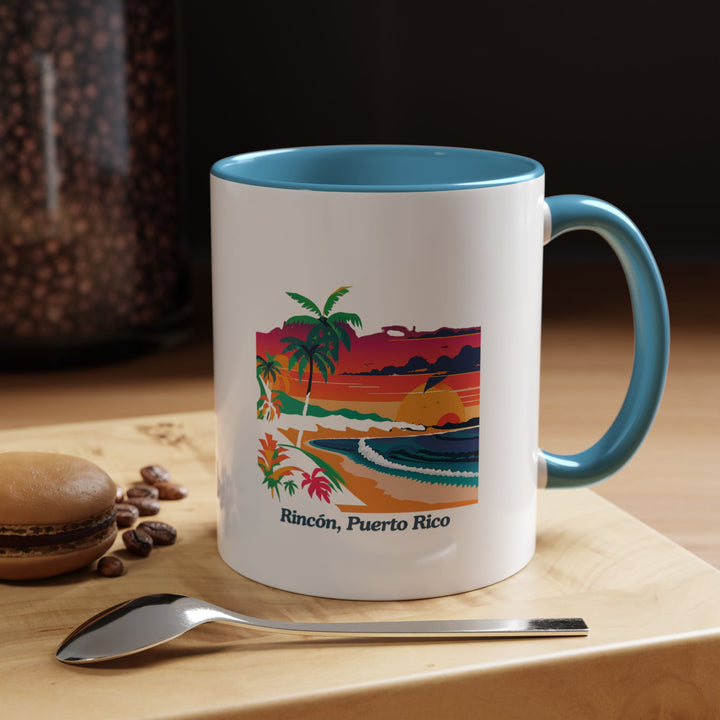 Celebrate the vibrant spirit of Rincon Puerto Rico with this elegant ceramic mug. Featuring detailed designs inspired by the island’s iconic beachfront cottages and stunning ocean views, it is dishwasher safe and microwave friendly, ideal for daily use or as a thoughtful gift for enthusiasts.