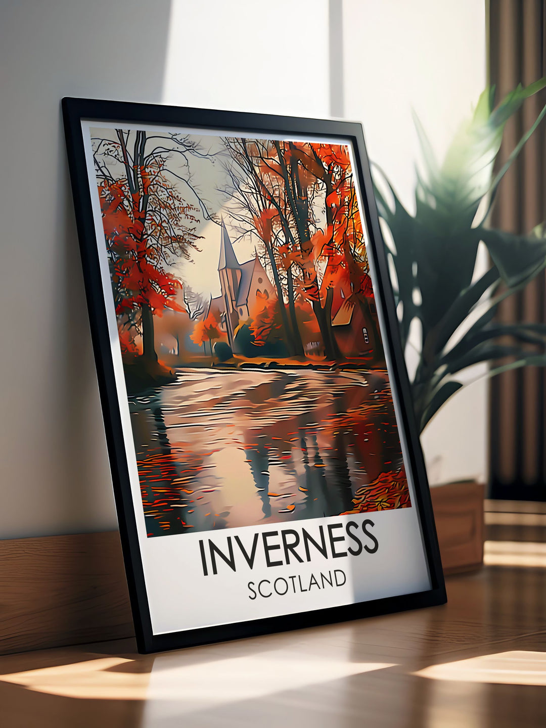 Gallery wall art featuring the Old Church in Inverness, illustrating its historical significance and timeless beauty against the backdrop of the Scottish Highlands.