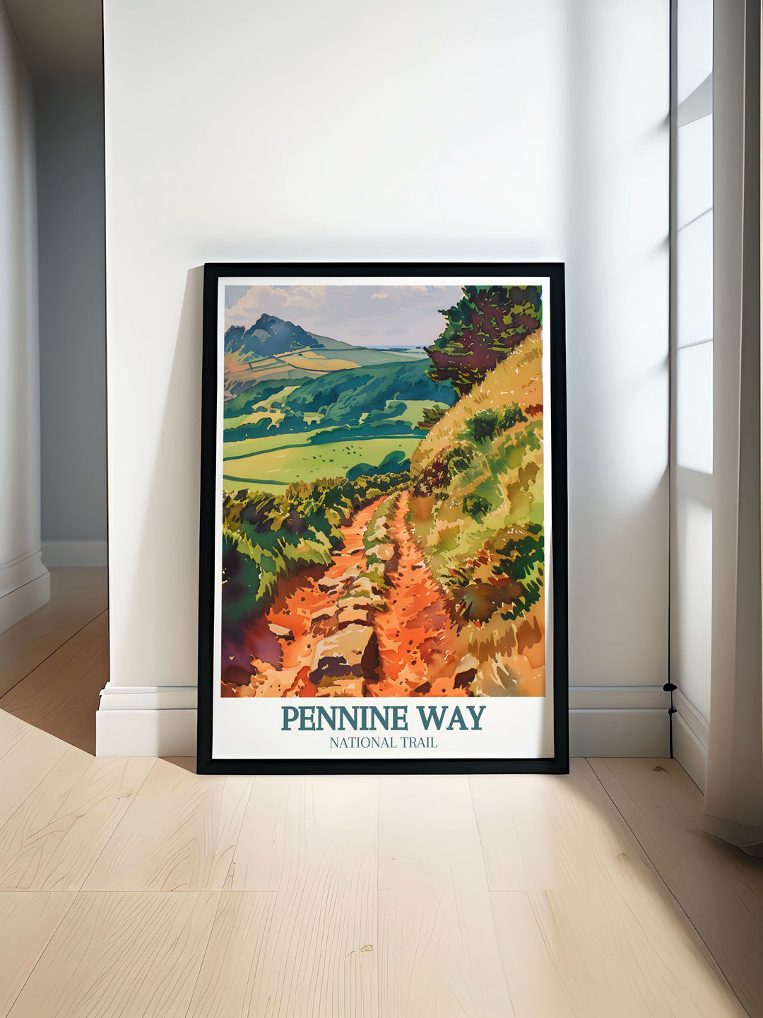 Peak District Print showcasing the lush landscapes of the Pennines capturing the serene beauty and natural charm of UK National Parks perfect for home decor and nature lovers