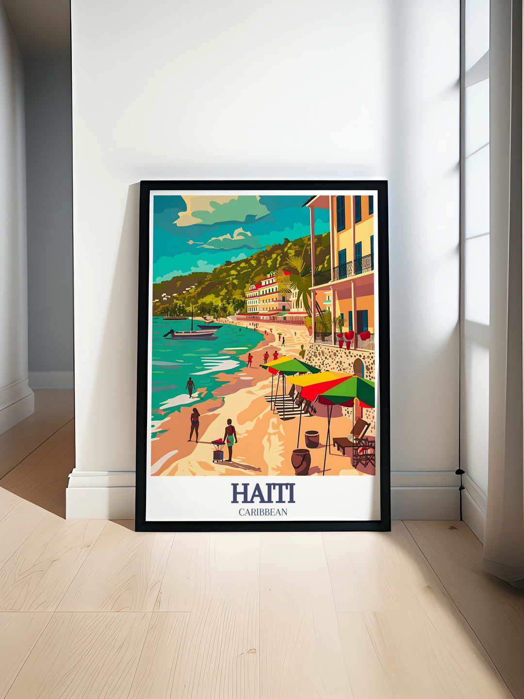 Celebrate the vibrant colors and stunning landscapes of Haiti with this poster print. Labadee Beachs tropical waters and Cap Haïtiens colonial charm are beautifully illustrated, making this print an ideal gift for travel lovers and history enthusiasts.