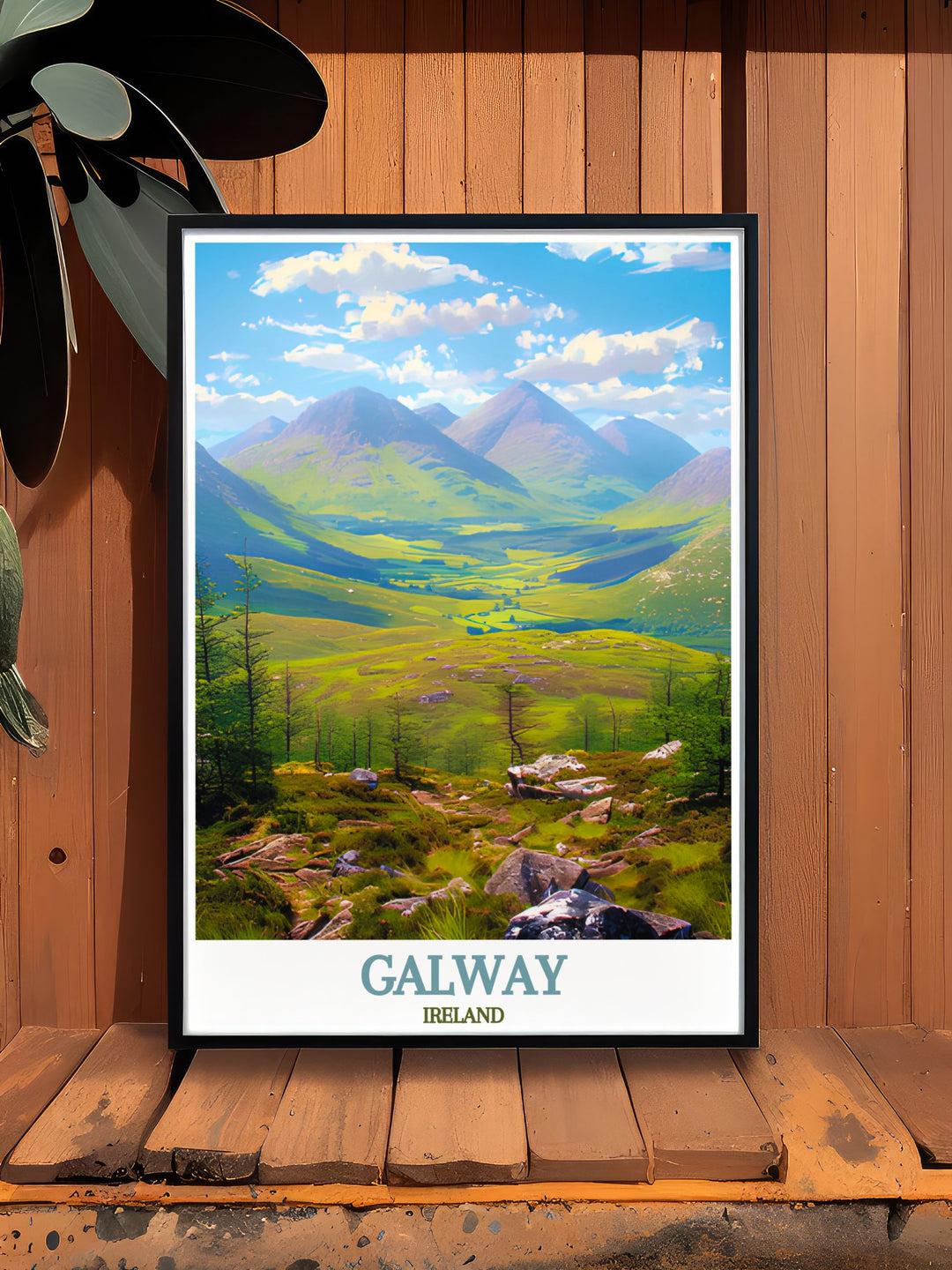 Bring the enchanting scenery of Galway and Connemara into your living space with this beautifully crafted poster. The artwork highlights the historical and natural landmarks of the region, making it a perfect gift for travelers and art lovers alike.
