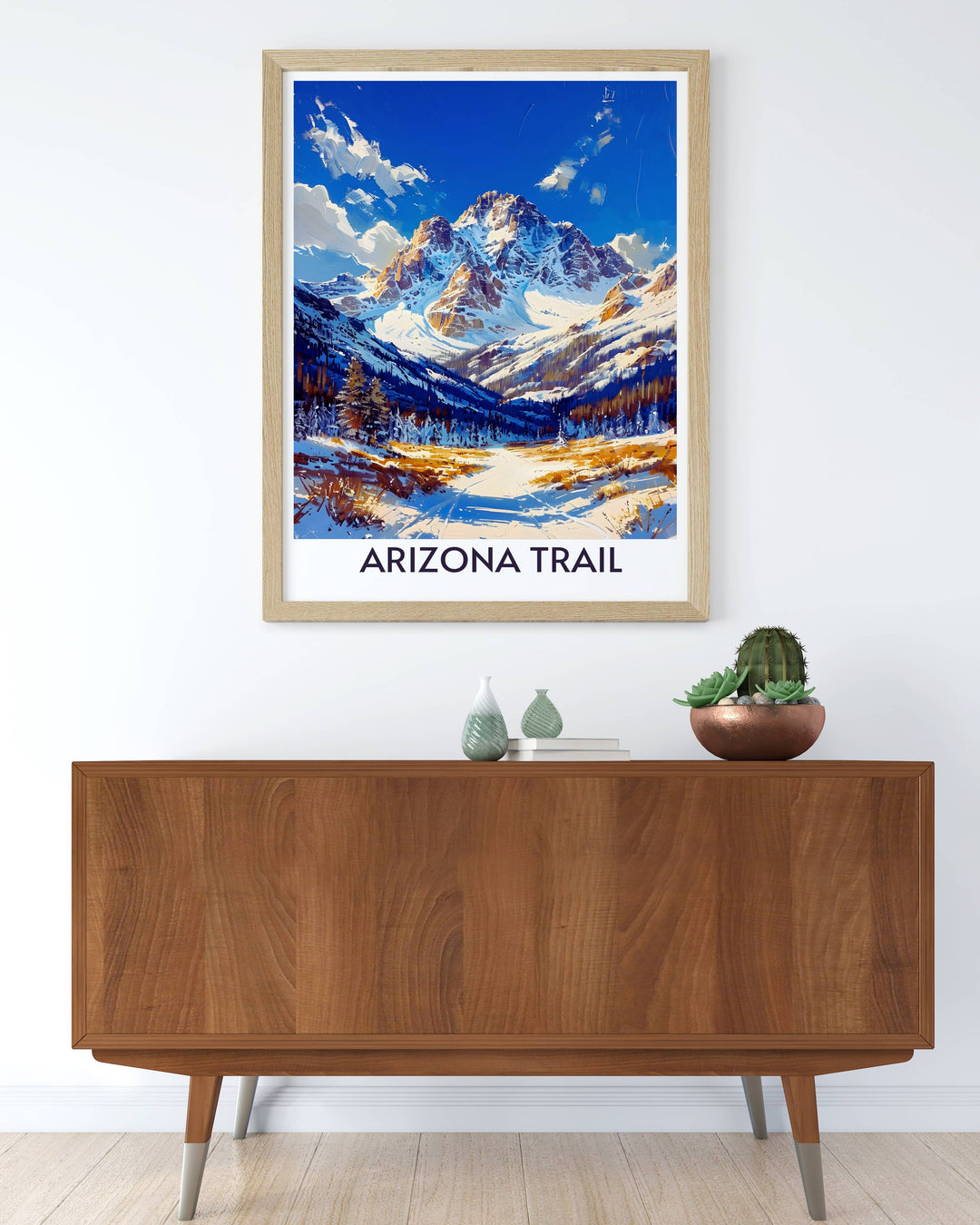 Grand Canyon print and San Francisco Peaks Park poster highlighting the natural wonders of the United States perfect for travel lovers and collectors of National Park art bringing vibrant and detailed scenes into your home.