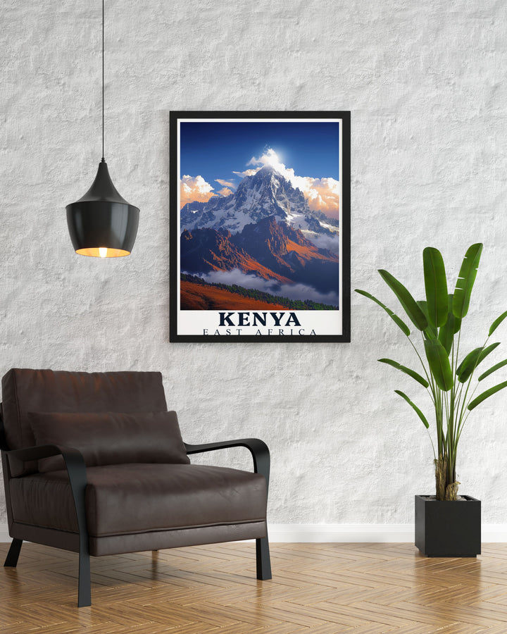 Personalize your space with Ann Arbor Wall Art and Mount Kenya Elegant Home Decor offering a perfect blend of urban charm and natural beauty in beautifully crafted prints