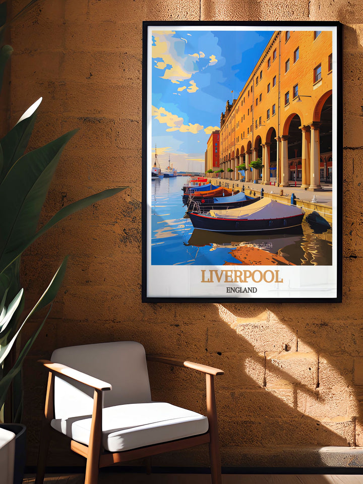 This Cream Liverpool Poster is an excellent gift for music and art lovers celebrating the legacy of Cream nightclub and Creamfields Festival perfect for bucket list prints collections and Royal Albert Dock elegant home decor