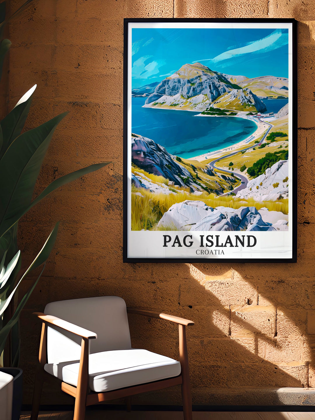 Northern Velebit National Park Velebit Mountains Croatia Travel Art featuring Pag Island a stunning addition to any home or office decor this print brings the beauty of Croatias landscapes into your space perfect for nature and travel enthusiasts.