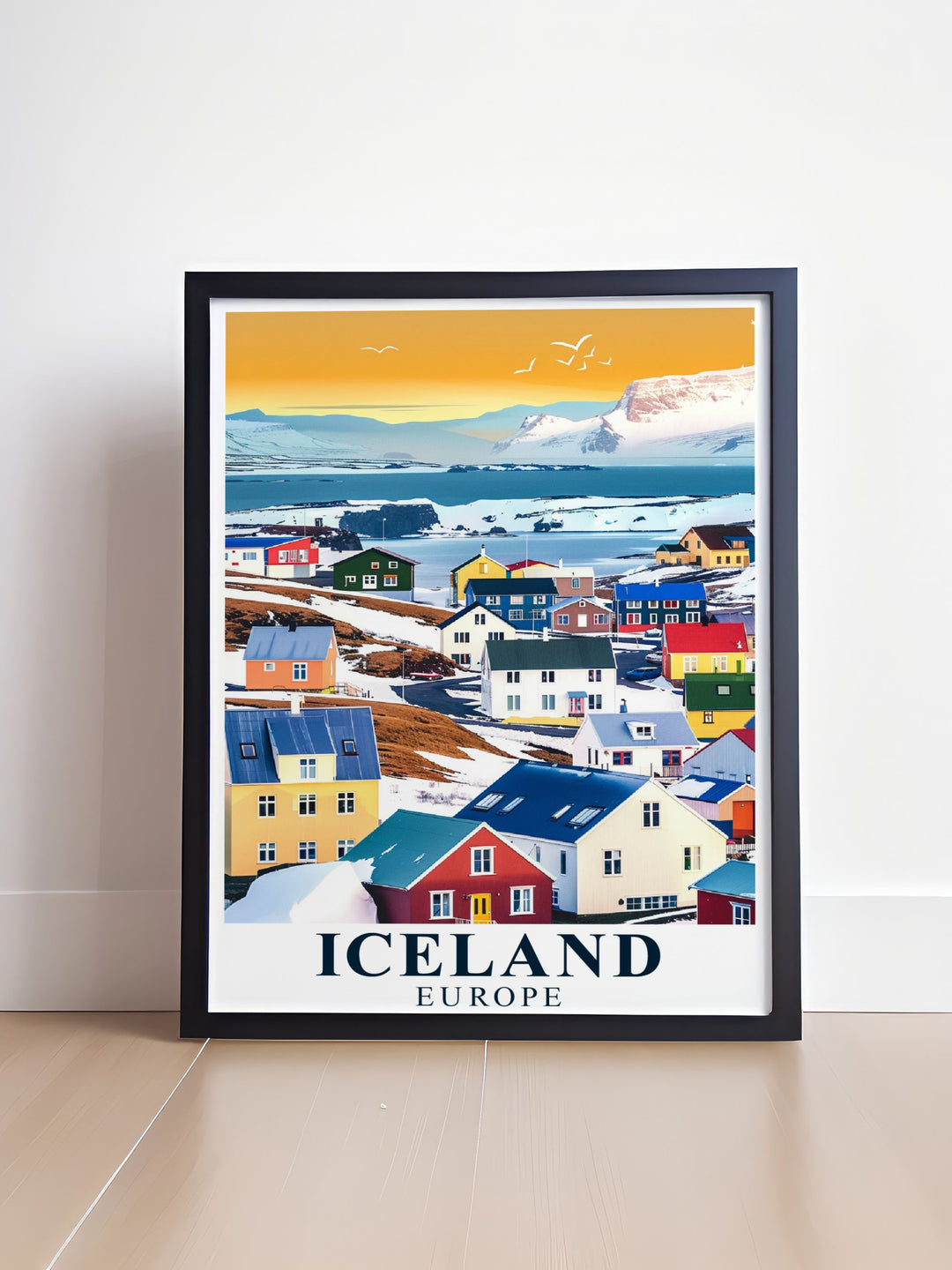 Fine art print capturing the tranquil Blue Lagoon in Iceland, known for its milky blue geothermal waters surrounded by rugged lava fields, offering a serene and relaxing atmosphere.
