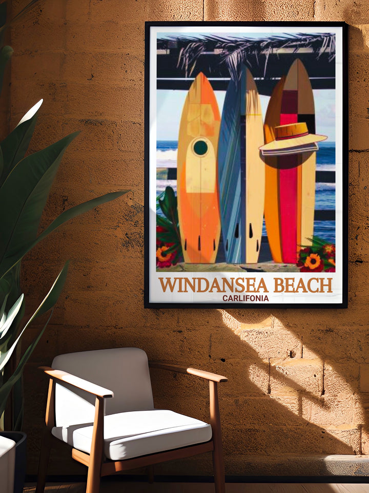 Windansea Beach Shack Framed Prints capturing the stunning beach shack and ocean waves ideal for living room decor. These prints add a touch of coastal elegance to your home and are perfect wall art choices.