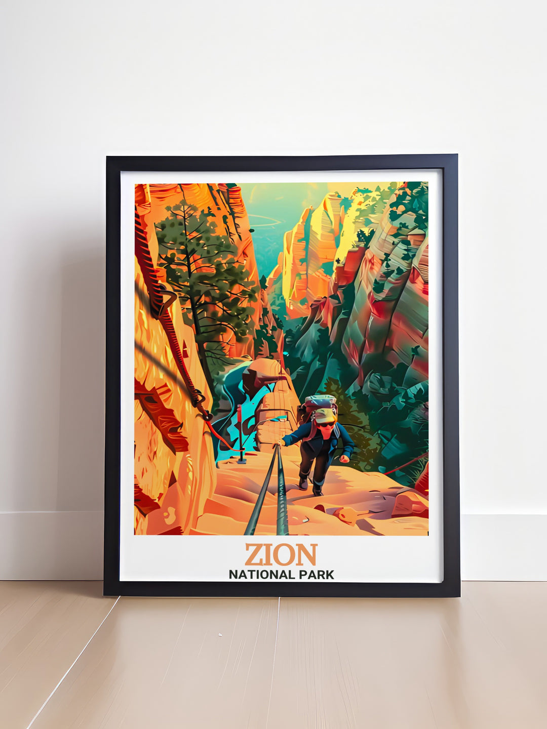 Angels Landing modern decor print showcasing iconic rock formations and breathtaking landscapes perfect for adding a sophisticated and stylish element to your home decor ideal for any room