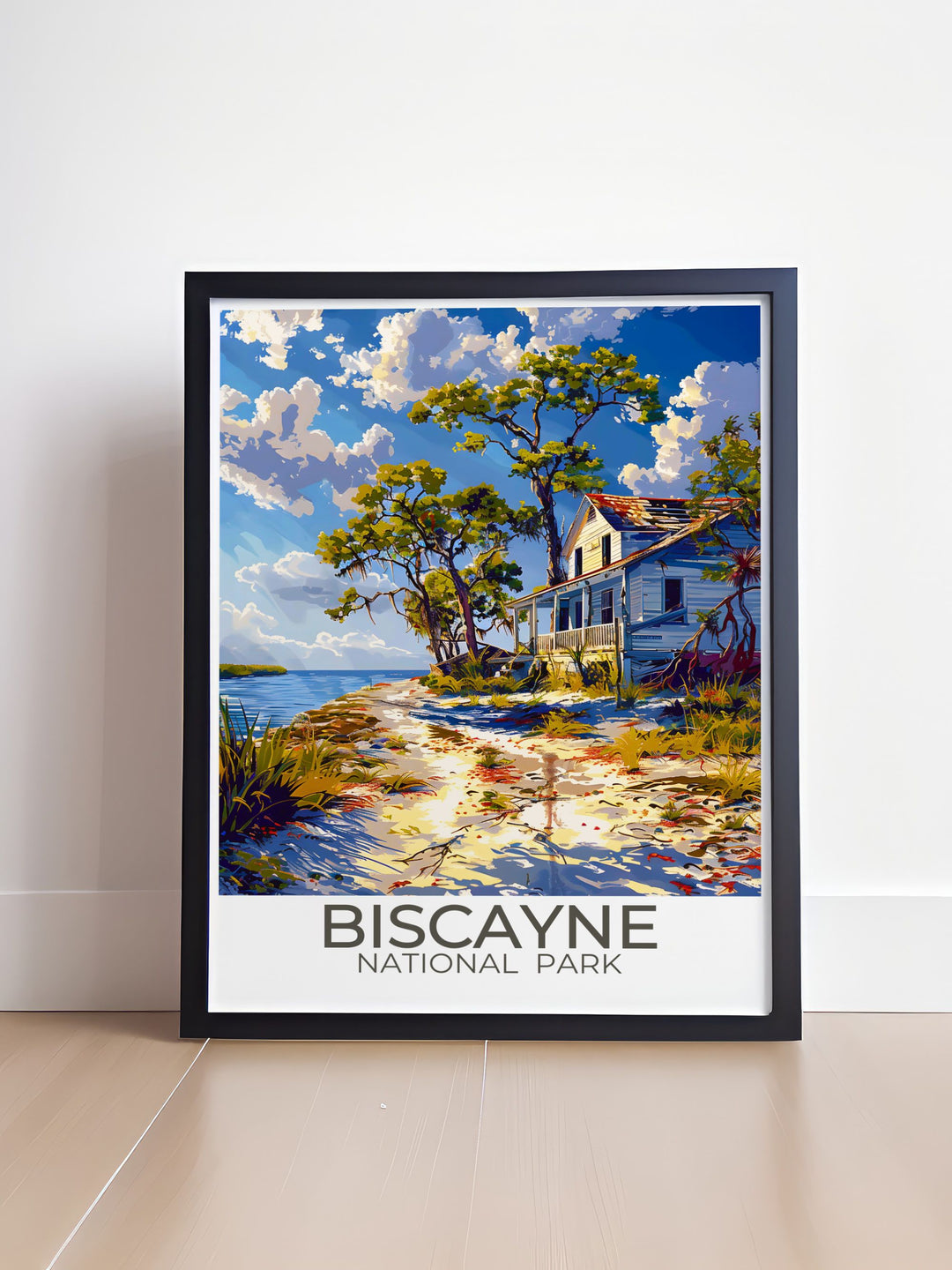 High quality print of The Maritime Heritage Trail and coral reefs in Biscayne National Park, capturing the stunning landscapes and marine life of this unique area. Ideal for art lovers who appreciate both history and nature.