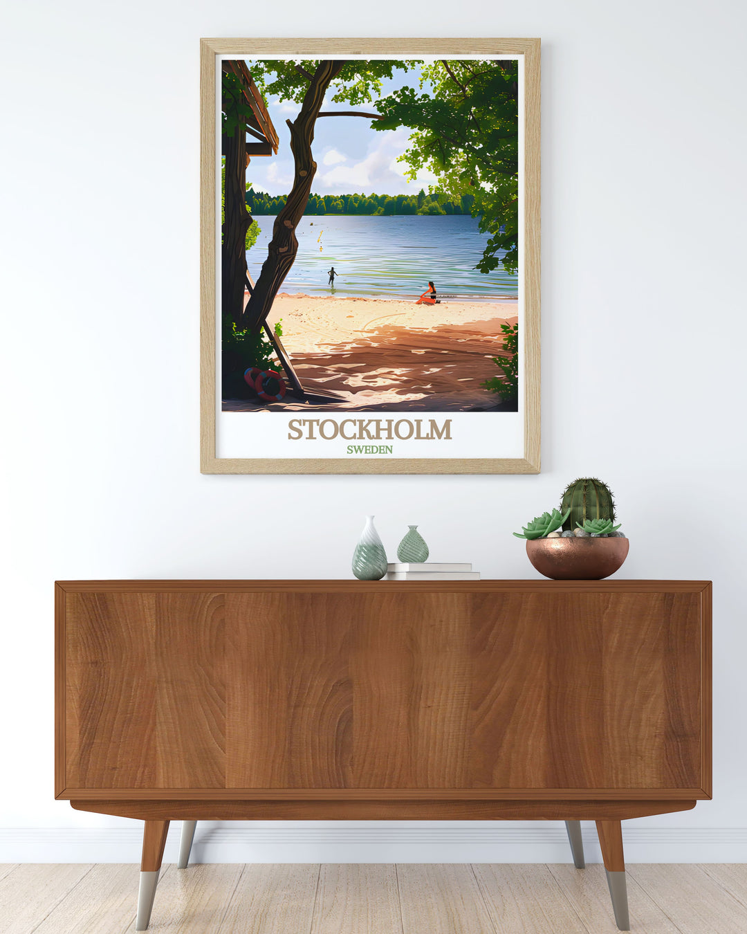 Celebrate the beauty of Stockholm with our Smedsuddsbadet art print a stunning representation of the citys serene landscape perfect for adding elegance to your living room decor or as a unique and memorable gift for any occasion