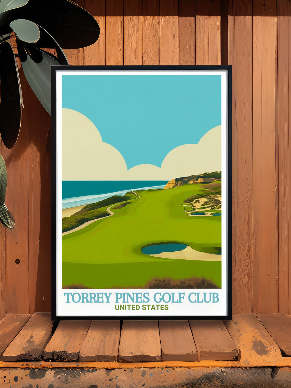 Stunning Torrey Pines poster showcasing the natural beauty of Torrey Pines Golf Club ideal for Christmas gifts gifts for friends mothers day gifts and fathers day gifts timeless appeal makes it a thoughtful and unique present for any occasion