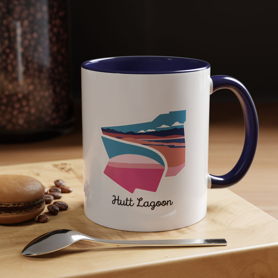 Capture the beauty of Hutt Lagoon with this stylish ceramic mug, featuring vibrant designs inspired by the stunning salt lake. Durable and dishwasher-safe, it is perfect for coffee or tea lovers and makes an ideal gift or keepsake.