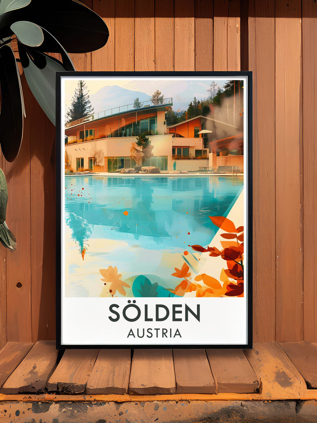 Featuring Soldens world class snowboarding slopes and the peaceful Aqua Dome, this travel print offers a unique blend of adventure and relaxation. Ideal for ski enthusiasts, this artwork brings the beauty of Tirol to life with vivid colors and stunning detail.