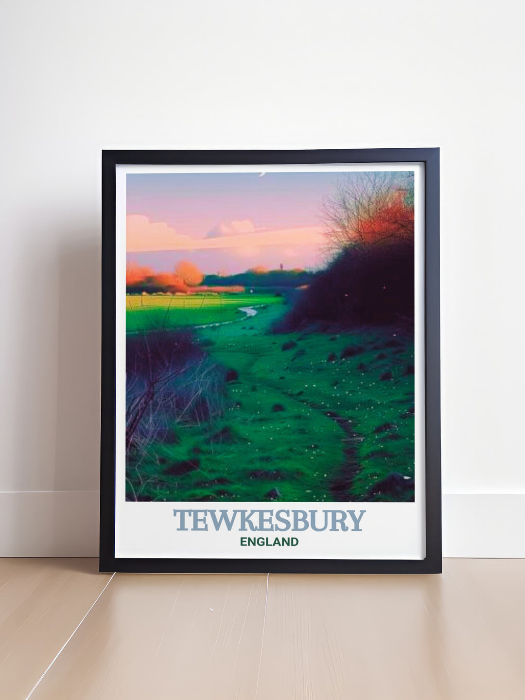 Elegant Tewkesbury Battlefield print highlighting the historic significance of Tewkesbury in a stylish design perfect for home decor and as a memorable England travel gift