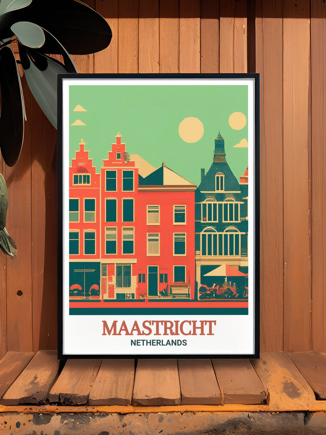 Maastricht Travel Print featuring the bustling Vrijthof Square in the Netherlands. This wall decor piece is more than just an artwork; its a celebration of Maastrichts cultural heritage. Perfect for art lovers and travelers alike, this Netherlands Home Decor brings the spirit of the Netherlands into your home