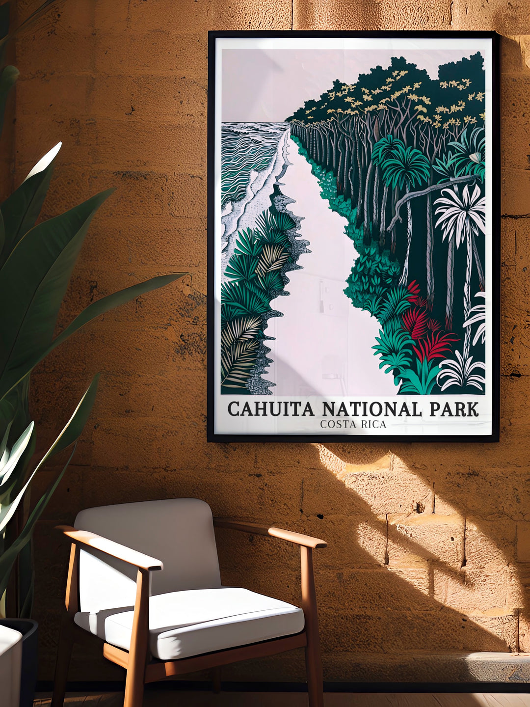 Limon Framed Art offers a beautiful depiction of Cahuita National Parks vibrant beaches and wildlife. This framed art piece is ideal for anyone looking to add a unique touch of Costa Ricas coastal beauty to their home décor.