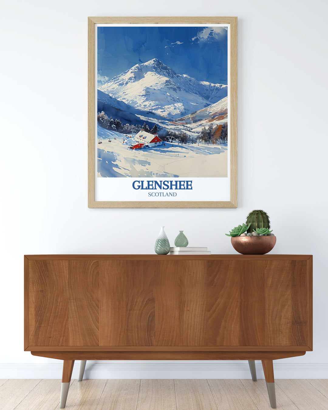 Featuring the dramatic scenery of the Grampian Mountains, this travel poster celebrates their rugged beauty and rich history. Perfect for those who love the outdoors, this piece captures the essence of Scotlands highlands.