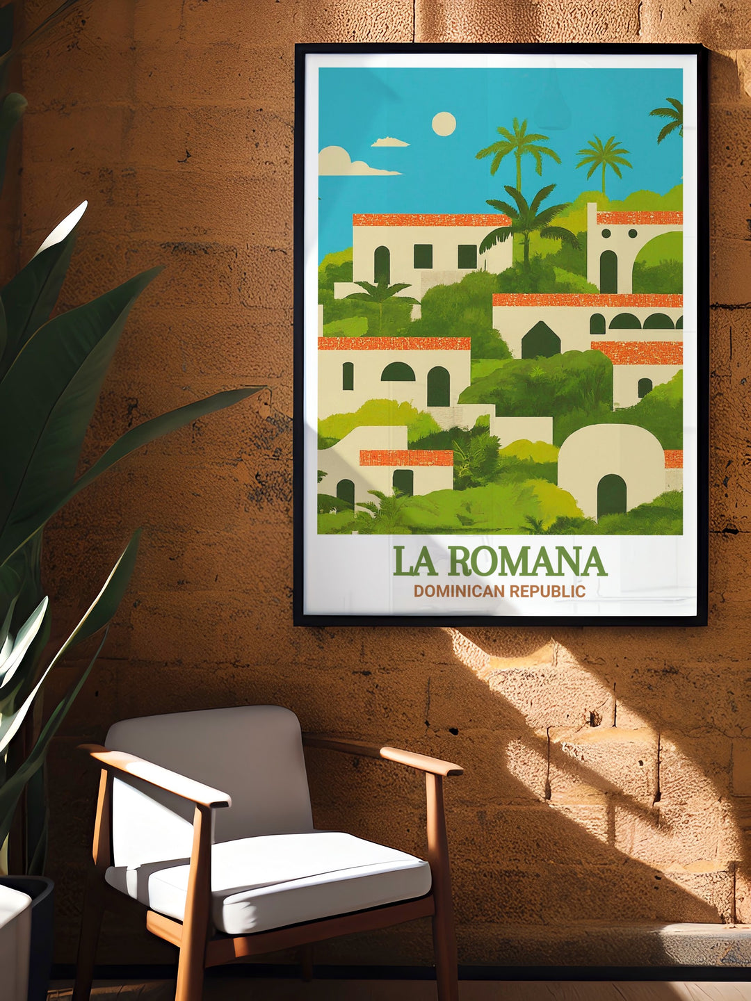 A celebration of Caribbean culture is beautifully rendered in this canvas art, showcasing the Altos de Chavón in La Romana. The artworks vibrant colors and detailed textures make it an eye catching piece for any room.