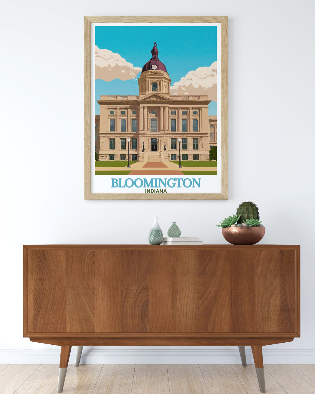 Personalized Bloomington Indiana gift featuring the Monroe County Courthouse perfect for birthdays anniversaries or special occasions offering a unique and meaningful present for loved ones