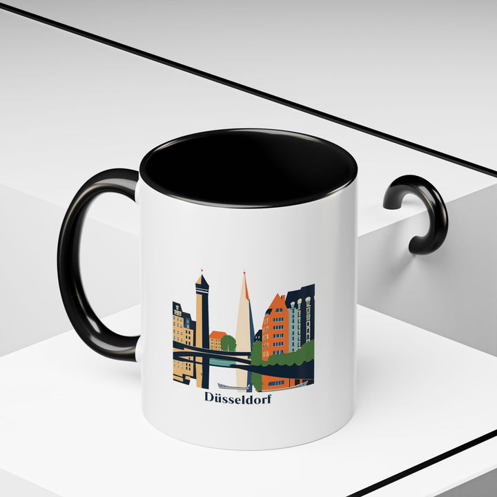 Featuring stunning views of Düsseldorf’s iconic landscapes, this mug is ideal for coffee or tea lovers. A great souvenir or keepsake, it’s perfect for anyone who appreciates Düsseldorf’s vibrant culture and scenic beauty.