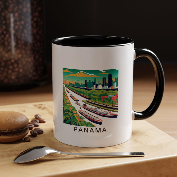 This Panama mug captures the stunning landscapes and culture of Panama. With vibrant artwork and a durable ceramic build, it’s perfect for coffee and tea lovers. It’s both microwave and dishwasher safe, combining functionality with artistic elegance.