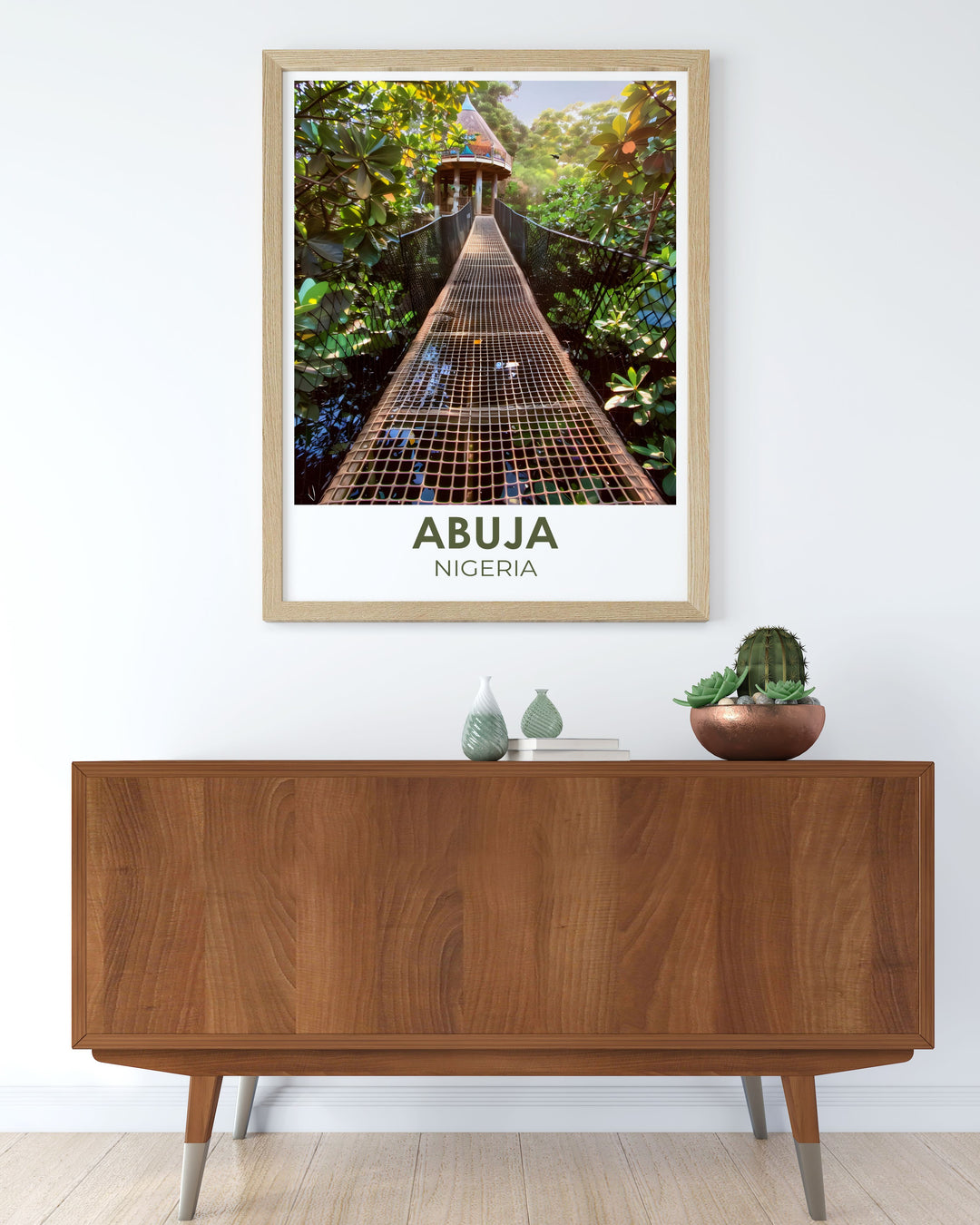 Nigeria Poster featuring Lekki Conservation Centre highlighting the natural beauty and cultural significance of this location perfect for personalized gifts travel enthusiasts and anyone looking to enhance their home decor with a unique art print