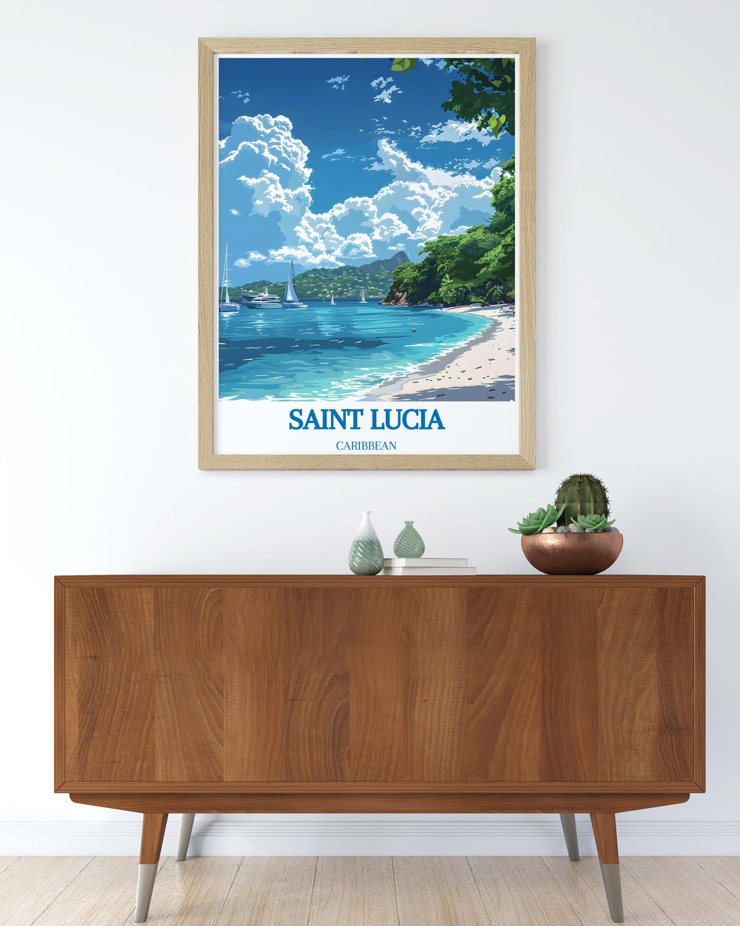 Marigot Bay Framed Prints and Saint Lucia Travel Poster offer a visual journey to one of the worlds most scenic destinations making them perfect gifts for travelers these Caribbean Prints transport you to the turquoise waters and lush landscapes of Marigot Bay