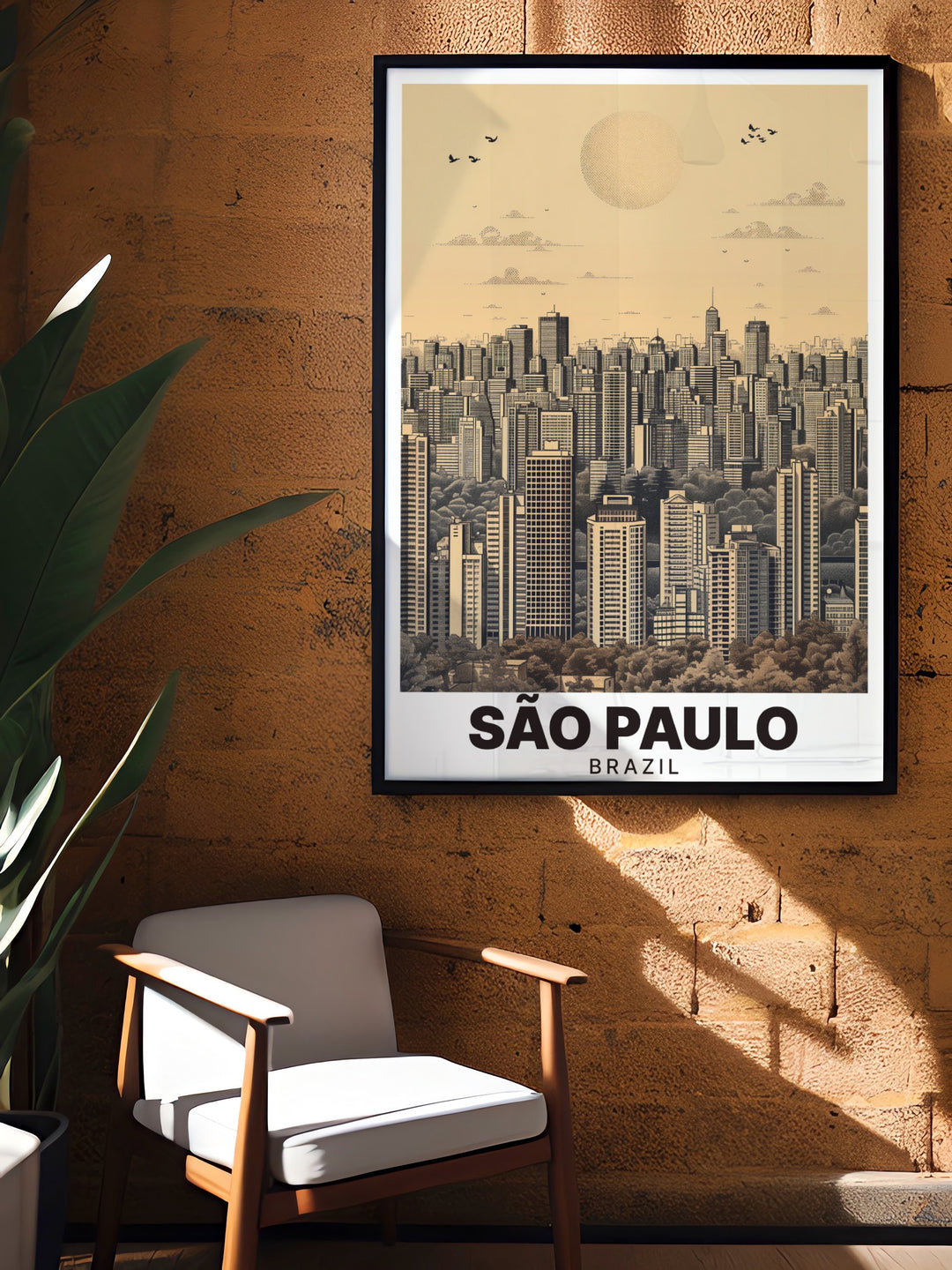 Bring Sao Paulo to your home with this cityscape print perfect for Brazil decor. A thoughtful Brazil gift this Sao Paulo poster is ideal for anyone who appreciates urban beauty and modern cityscape wall art for elegant home decor.