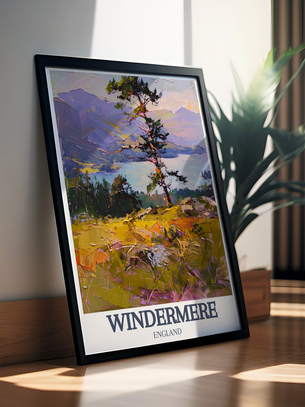 Stunning Lake Windermere Orrest Head Artwork highlighting the natural beauty of the Lake District perfect for stylish and sophisticated home decor