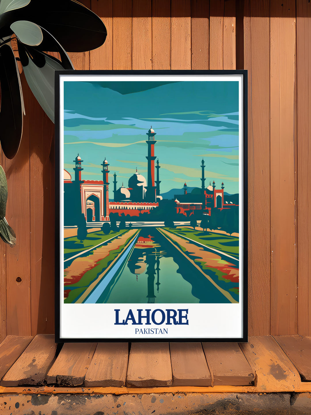 Lahore Fort and Shalimar Gardens combined in a single art piece showcase the architectural and horticultural masterpieces of the Mughal era, perfect for enriching any space.