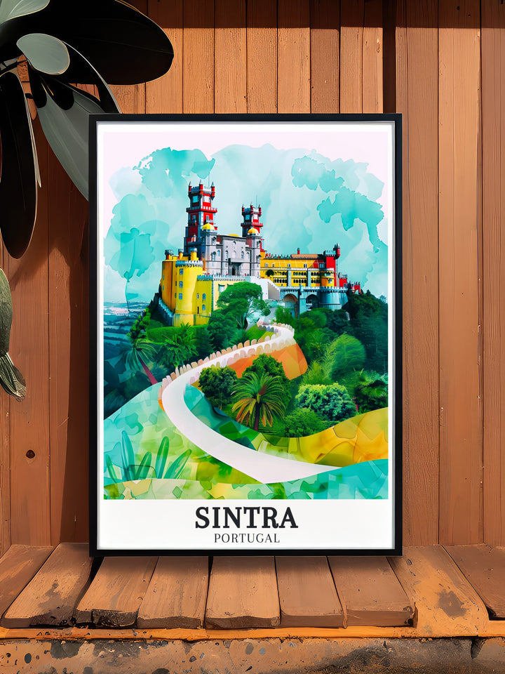 Portugal Art Decor including modern prints of Pena National Palace Sao Pedro de Penaferrim adding elegance and charm to any living space